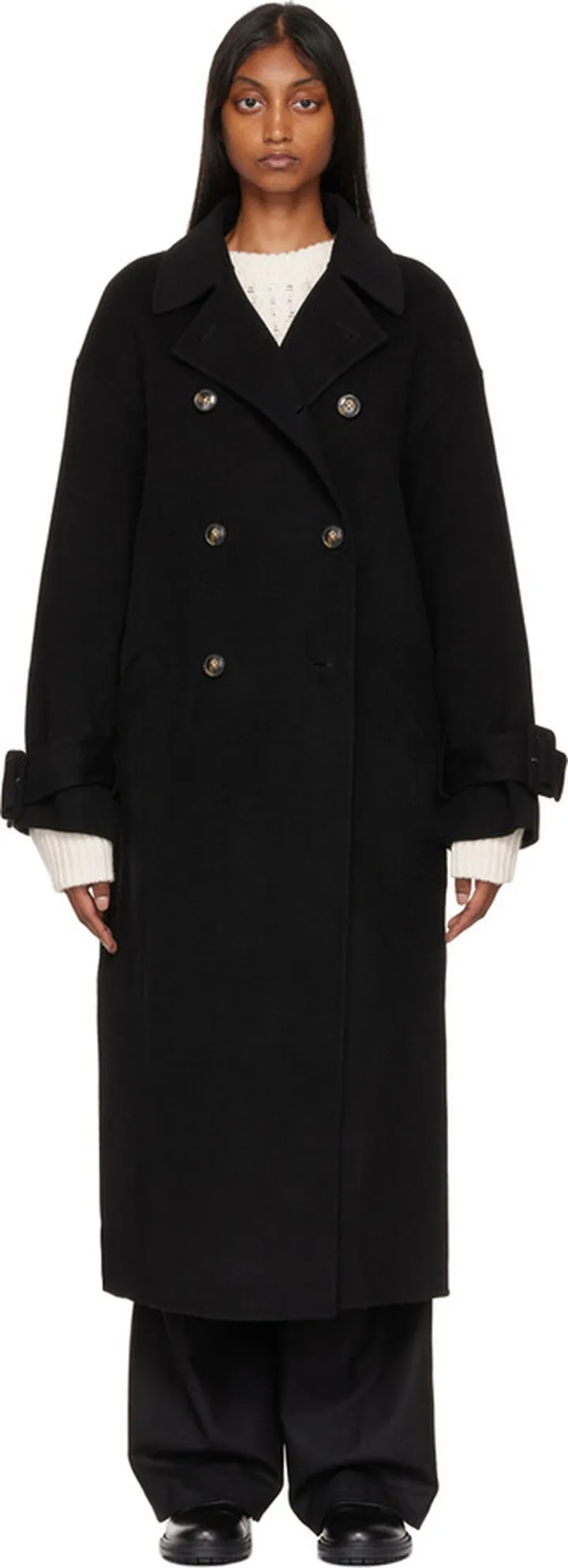 Loulou Studio Black Boras Coat
