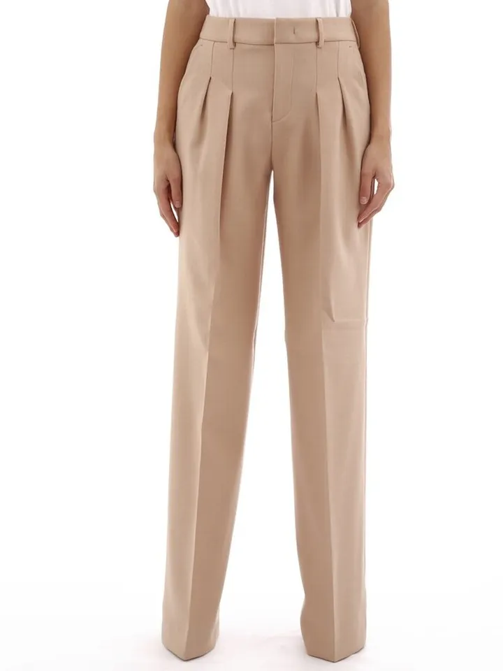Pt01 Pleat-Detailed Straight Leg Trousers