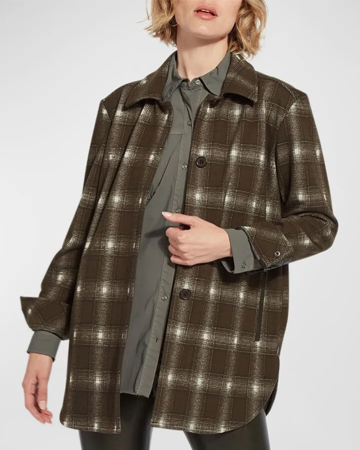 Sutton Plaid Jacquard Shirt Jacket