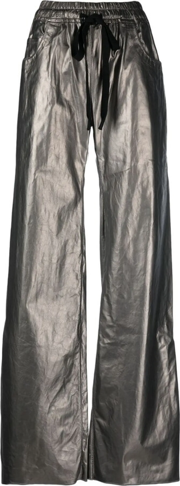Drawstring Leather Trousers