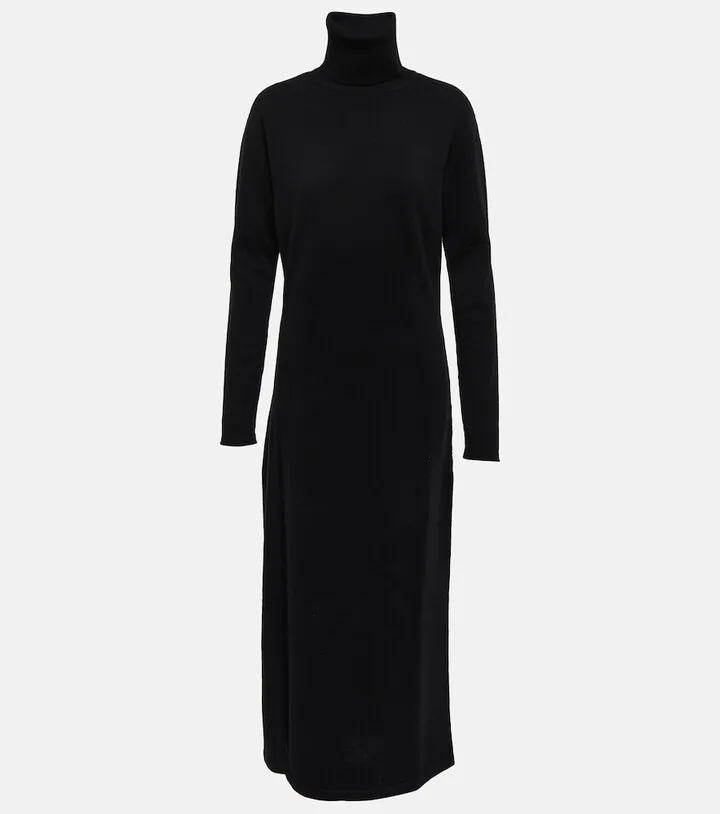 Turtleneck cashmere sweater dress