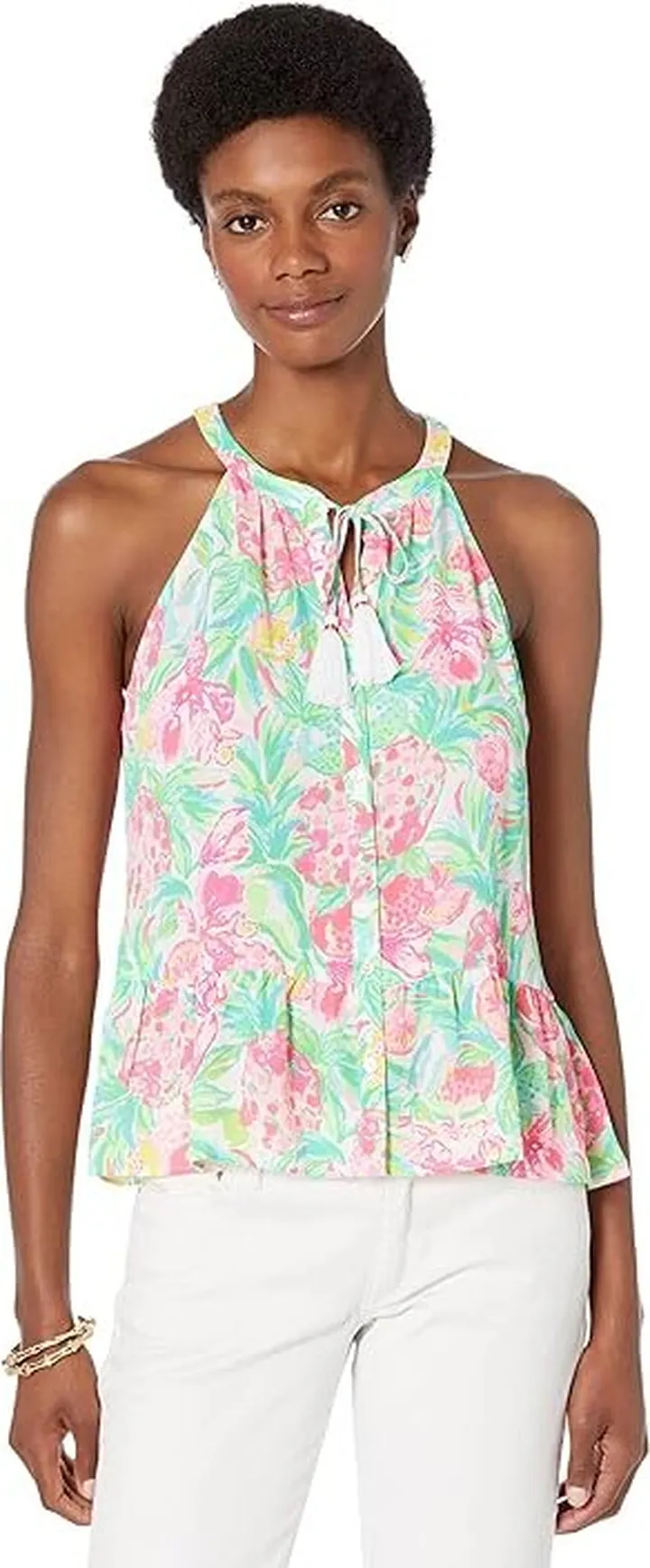 Lilly Pulitzer Carolane Top (Resort White Pear Necessities) Women's Clothing