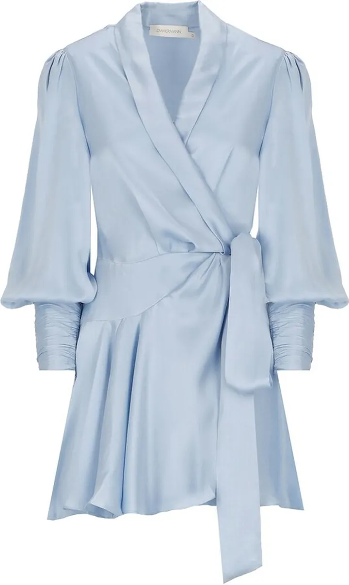 Zimmermann Asymmetric Tie-Knot Detailed Mini Dress