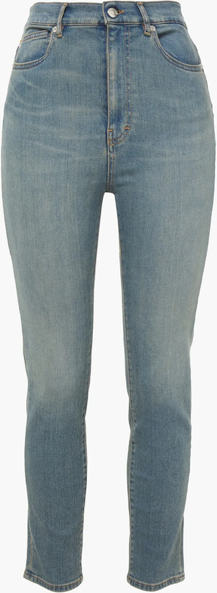 Louv faded high-rise slim-leg jeans