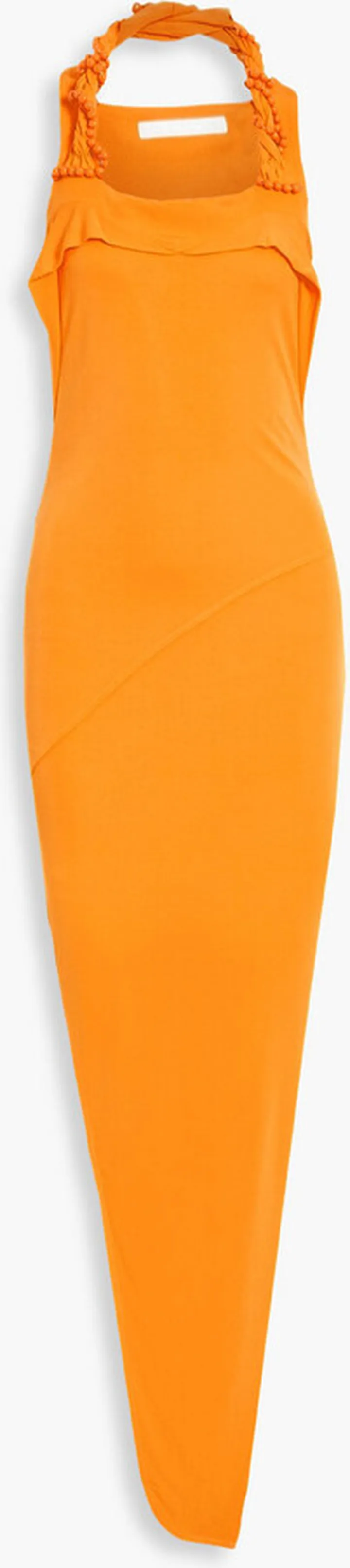 Cutout embellished stretch-knit maxi dress