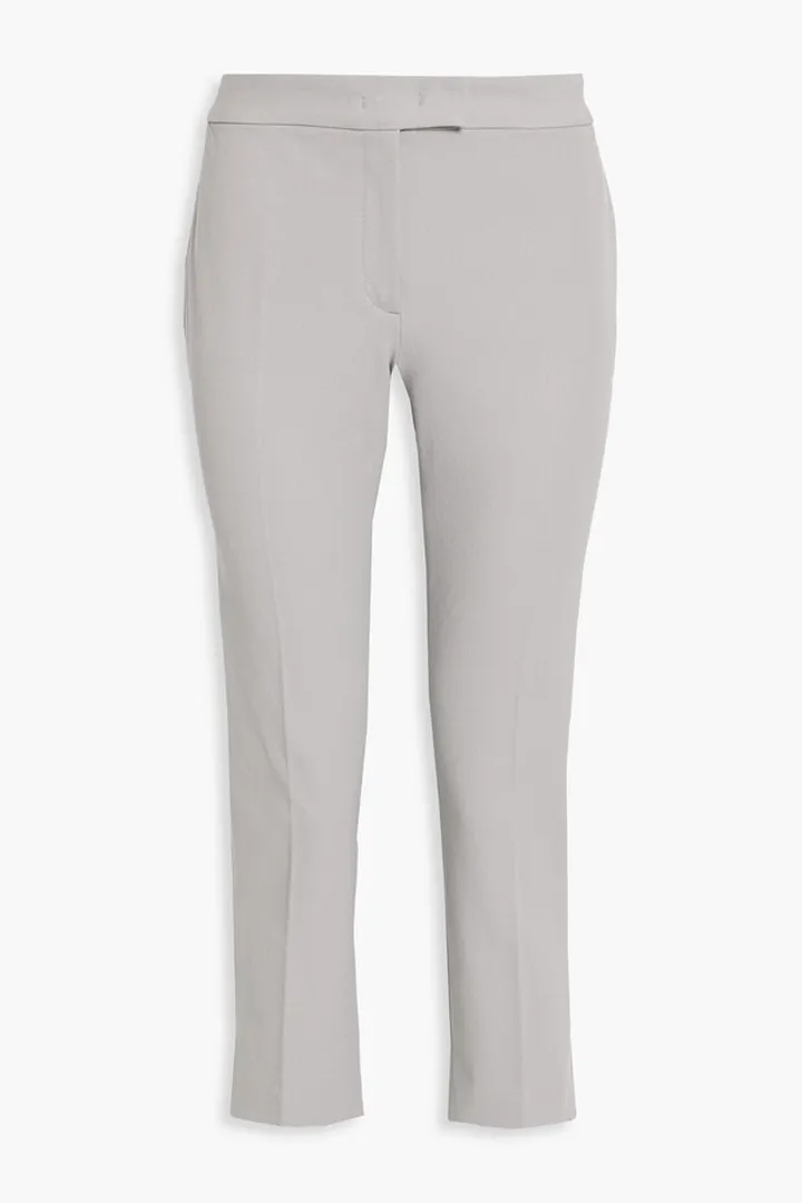 Queen cropped twill straight-leg pants