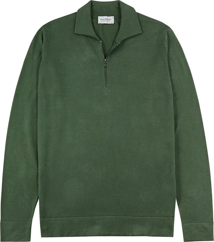 John Smedley Letterford Half-zip Cotton Jumper