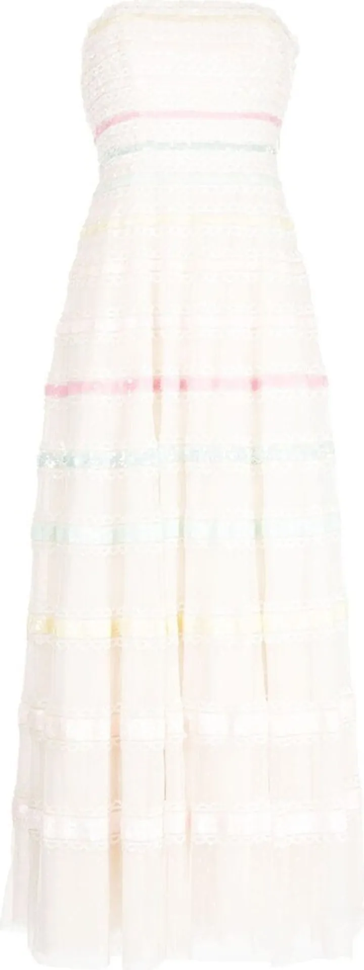 Rainbow strapless dress