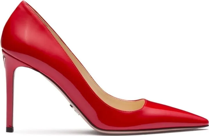 Patent-Leather Stiletto Pumps