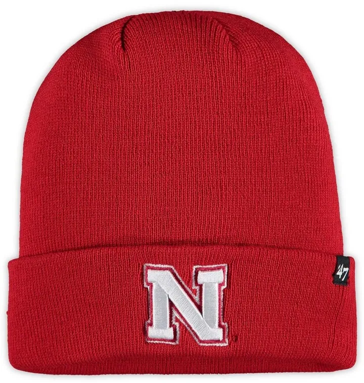 Men's Scarlet Nebraska Huskers Raised Cuffed Knit Hat