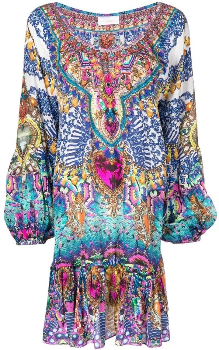 Lucky Charms A-line silk dress