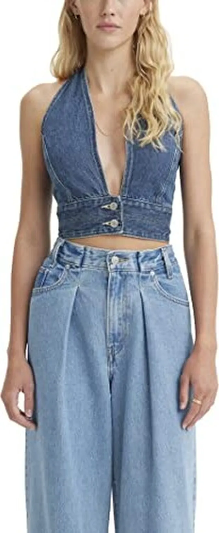 Levi's Women's Daisy Denim Halter Top