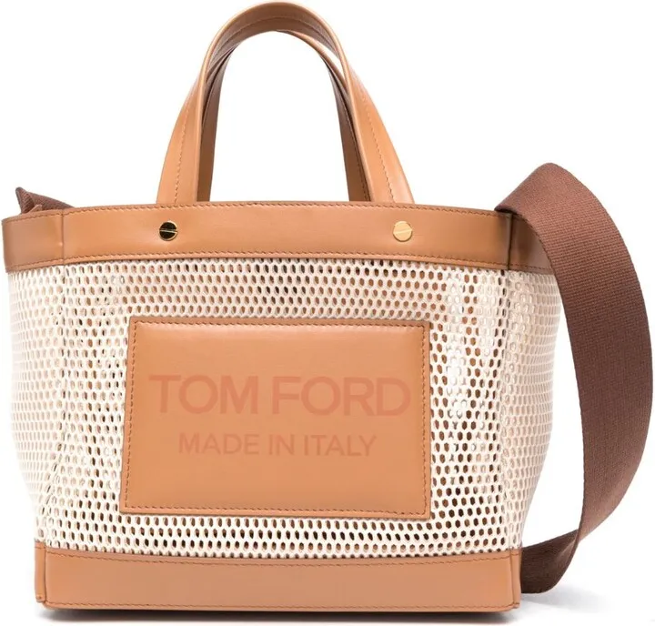 Mesh-Panelled Shopping Bag