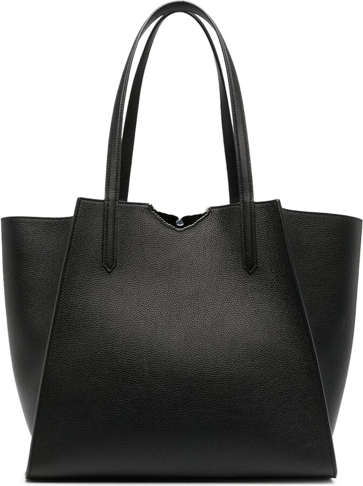 Logo-Plaque Leather Tote Bag