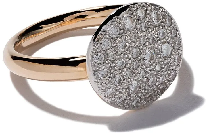 18kt rose gold Sabbia diamond ring