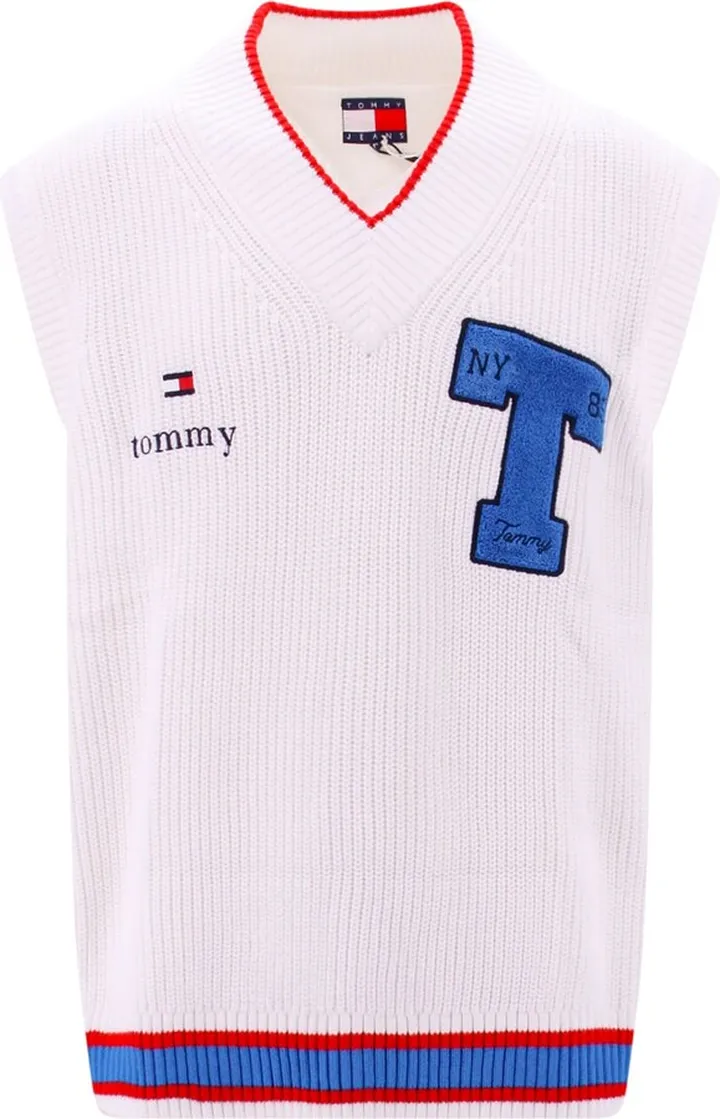 Recycled cotton vest with embroidered logo