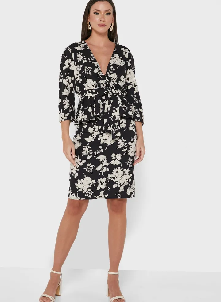 Floral Pencil Skirt Set
