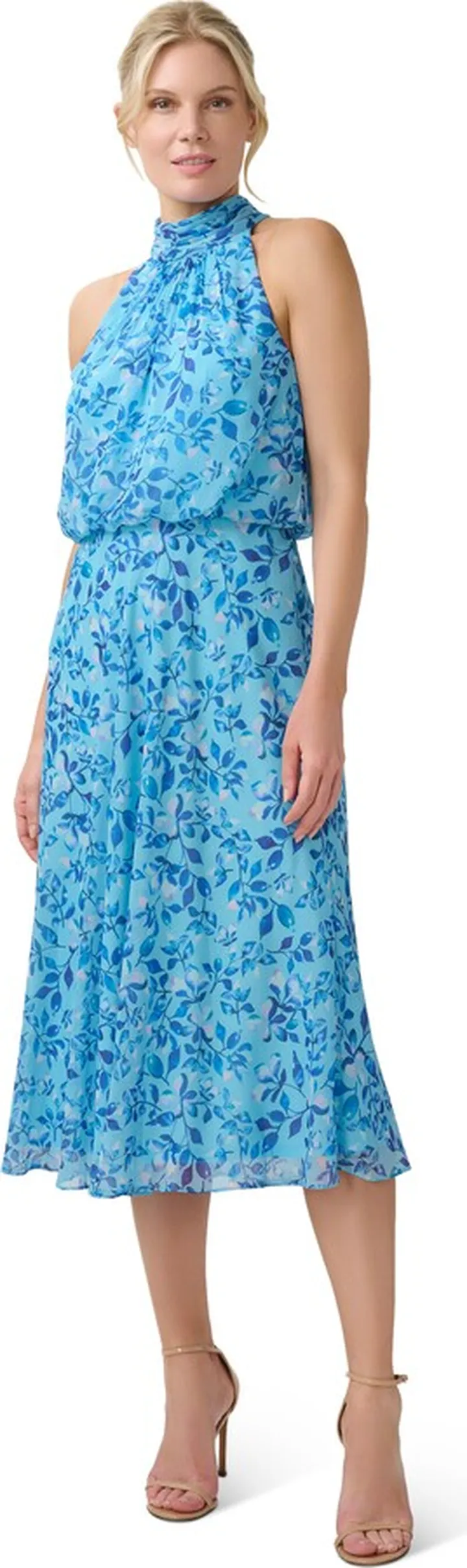 Chiffon Printed Midi Dress