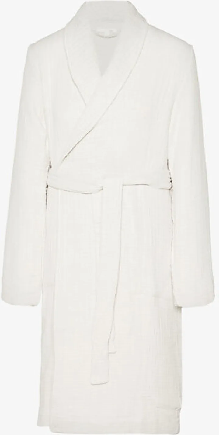 Womens Moonbeam Zoey Seersucker Cotton Dressing Gown