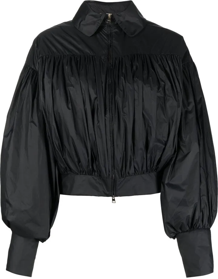 Pleated Bomber Jacket