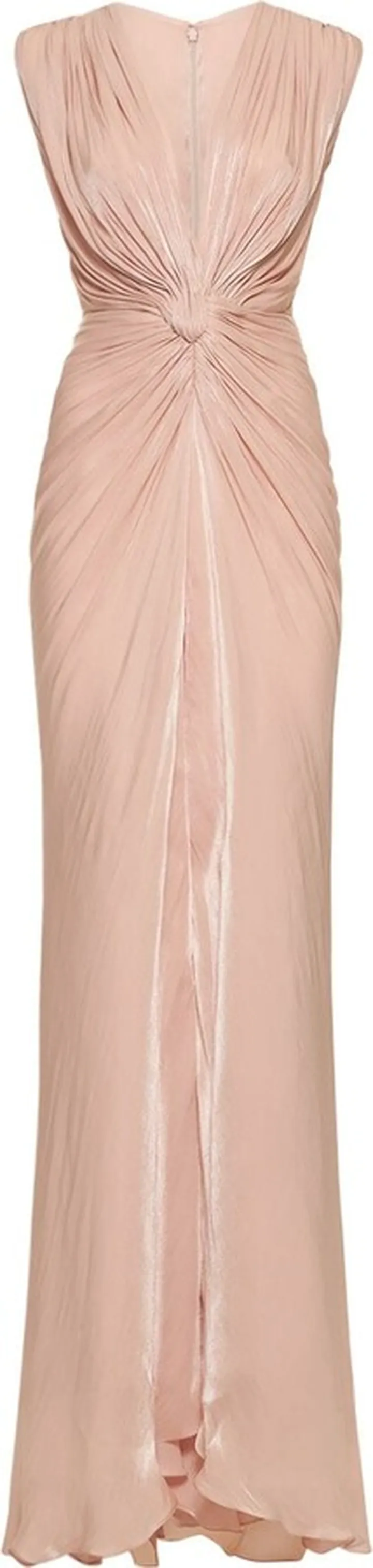 Tessa lurex georgette knotted gown