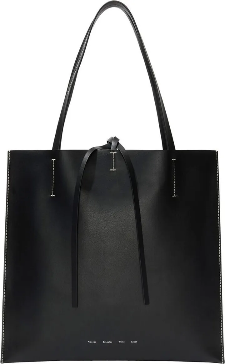 Twin leather tote bag