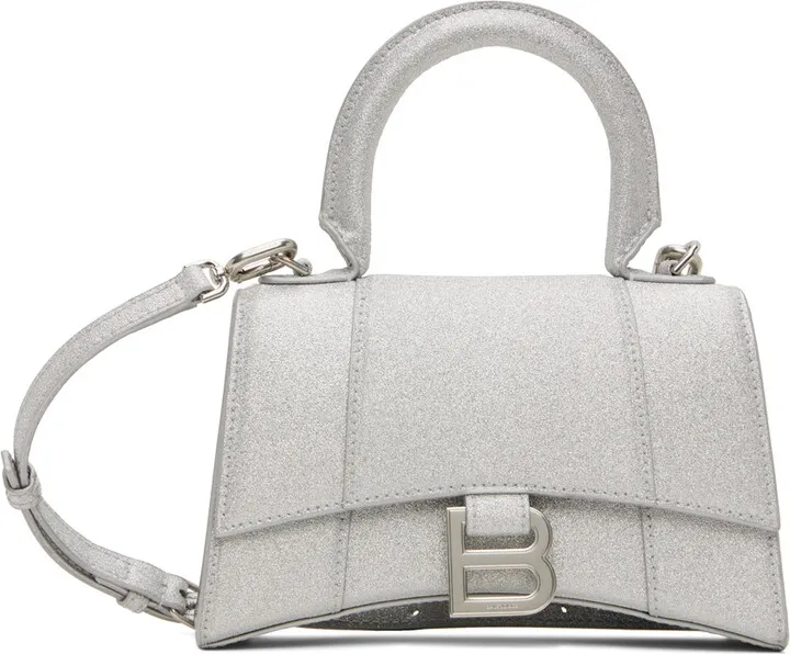 Balenciaga Silver XS Hourglass Bag