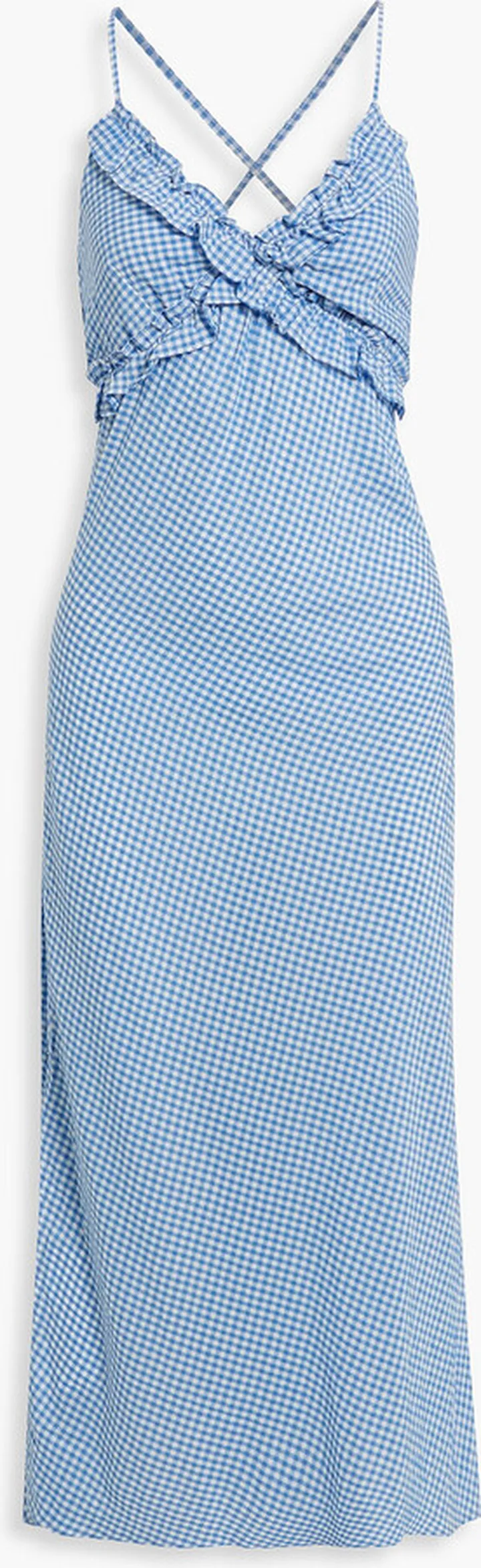 Zola ruffled gingham woven maxi dress