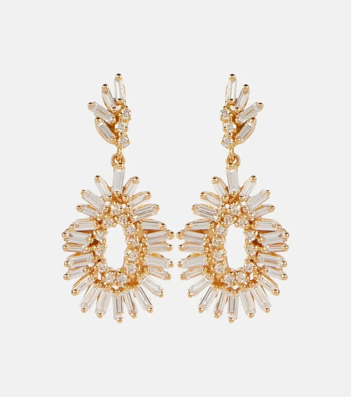 18kt Gold Earrings With Diamonds