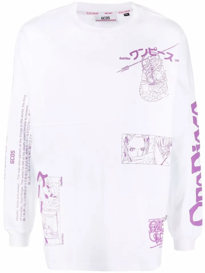 logo-print long-sleeved T-shirt