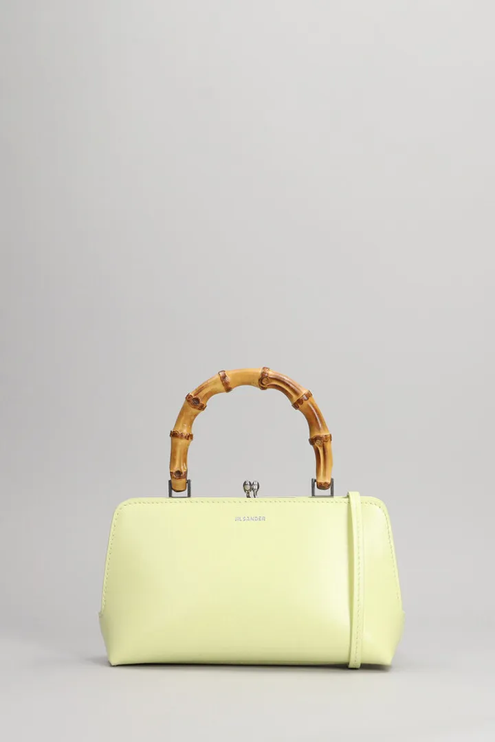 Hand Bag In Green Leather