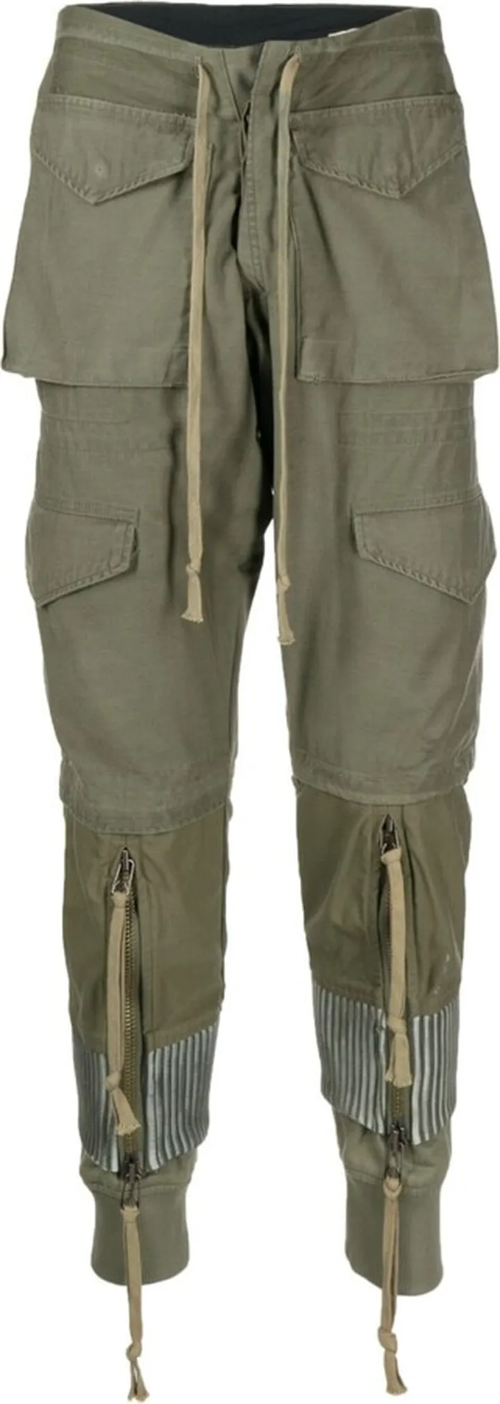 Drawstring-Waist Tapered Trousers