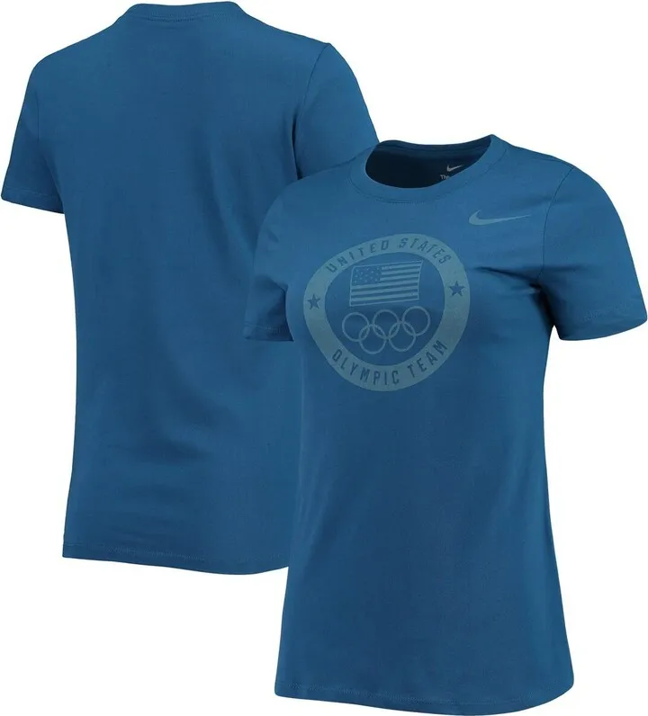 Women's Nike Blue Team Usa Rings Performance T-shirt
