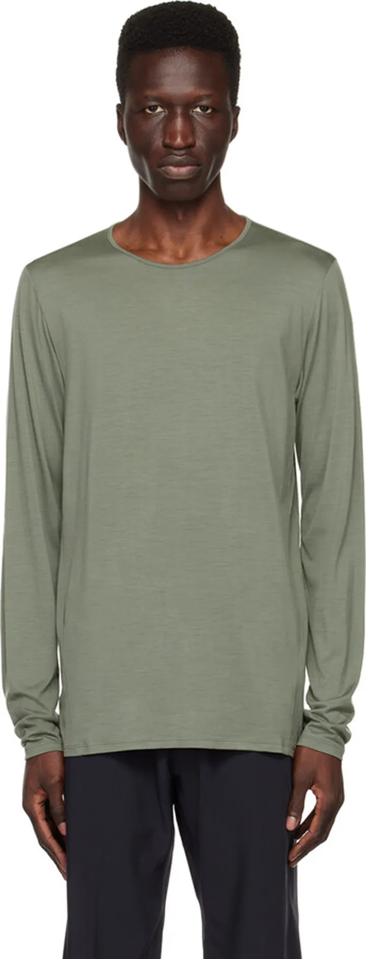 Veilance Khaki Frame Long Sleeve T-Shirt