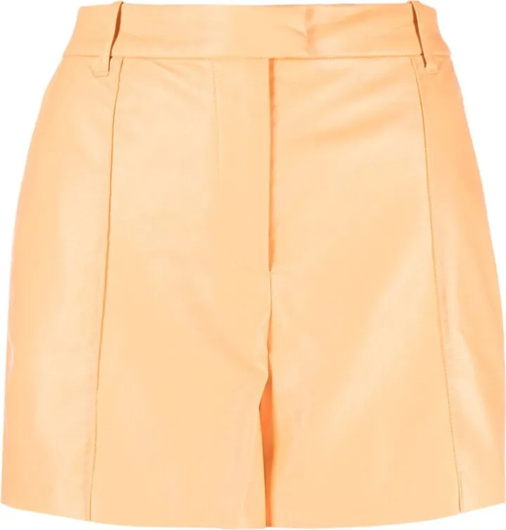 Kirsty faux-leather shorts