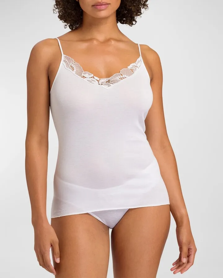 Paola Lace-Trim Spaghetti Cami