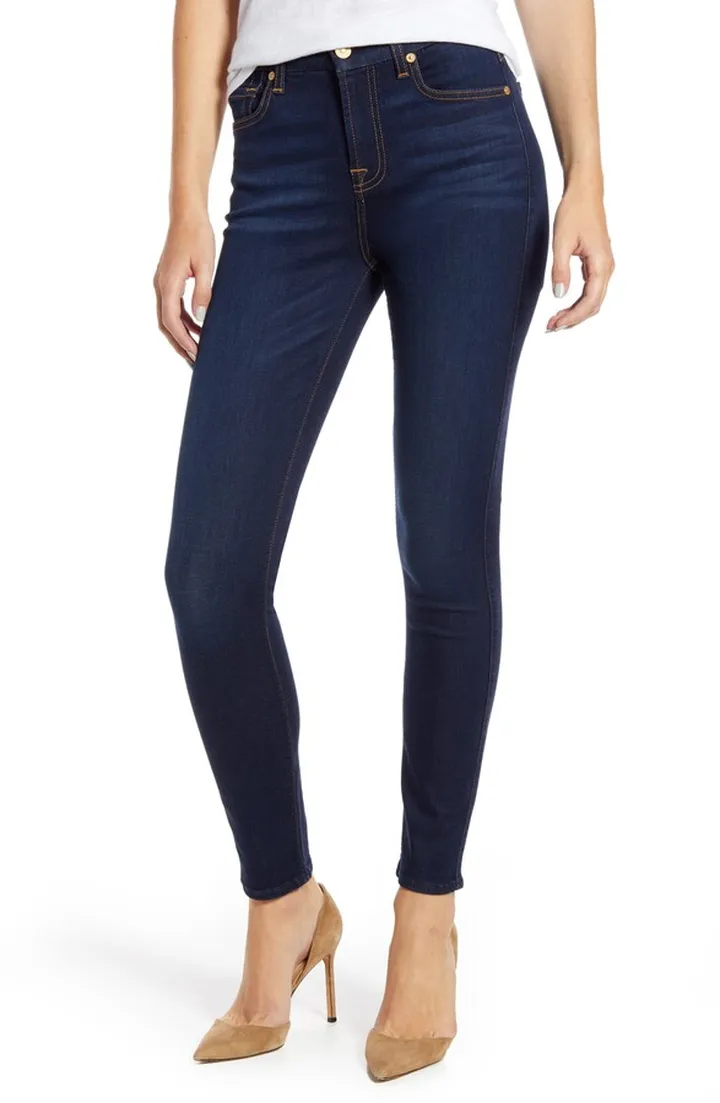 Slim Illusion High Waist Ankle Skinny Jeans