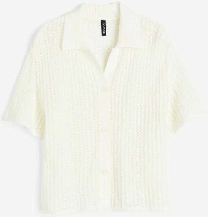 Hole-knit Cardigan