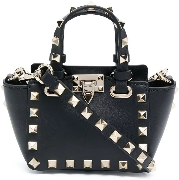 Rockstud leather mini bag