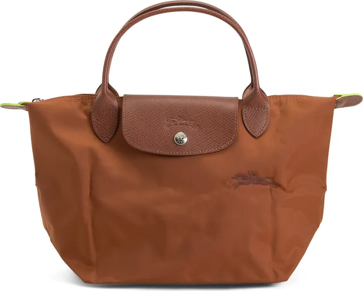 Nylon Le Pliage Small Tote With Leather Trim