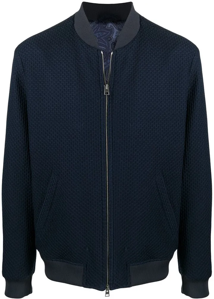 Honeycomb Jersey Bomber Jacket
