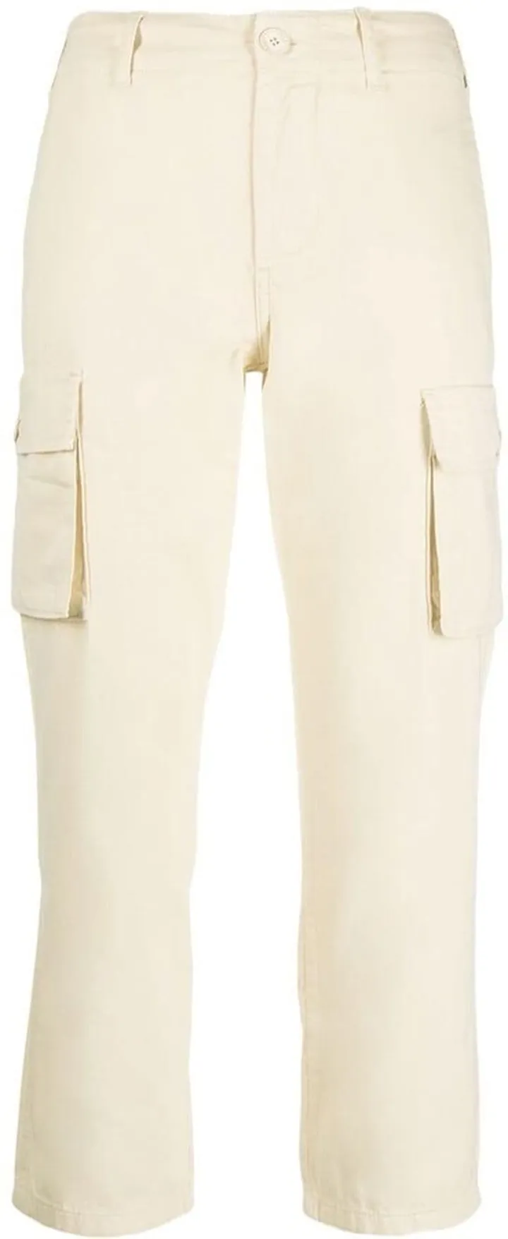 Cropped Relaxed-Cut Cargo Trousers