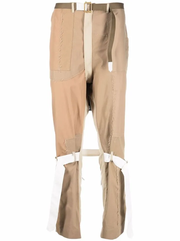 Straight-Leg Panelled Trousers