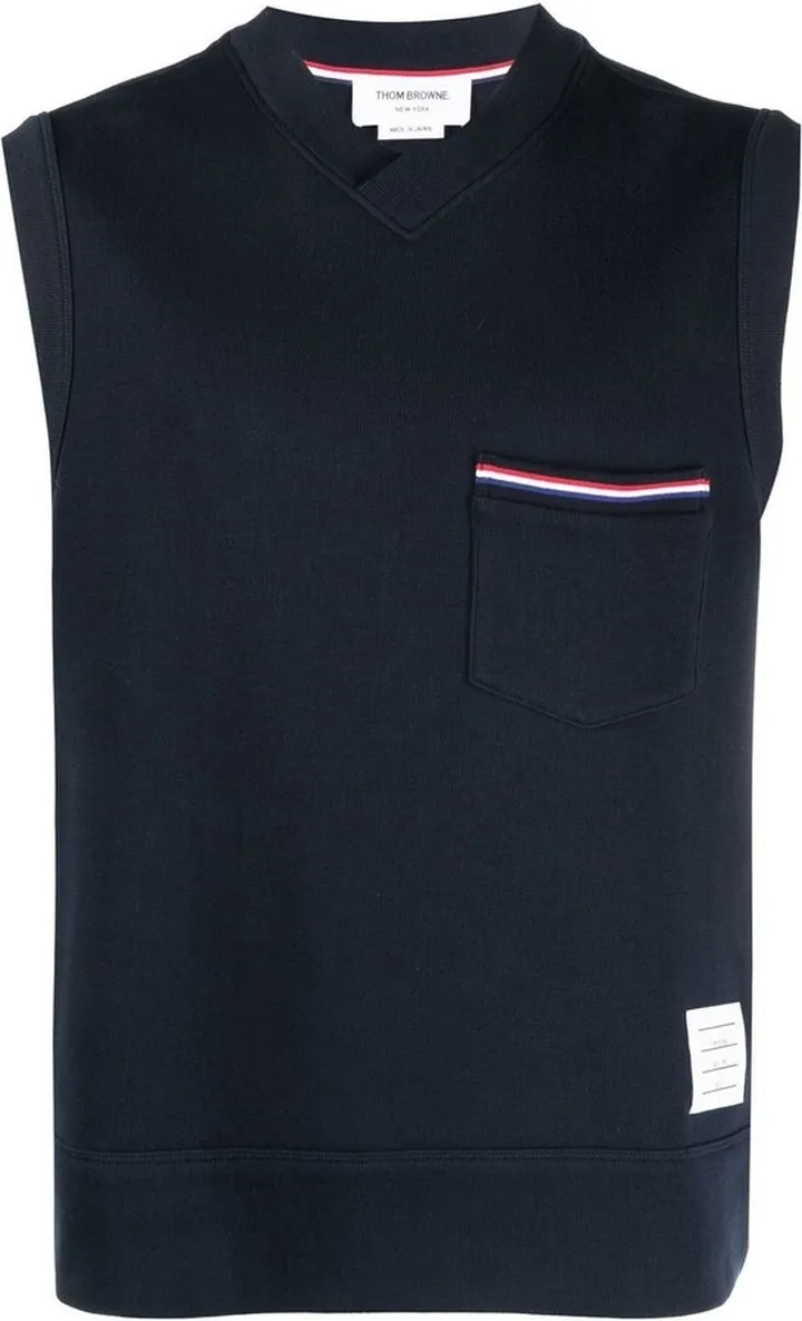 V-neck knitted vest
