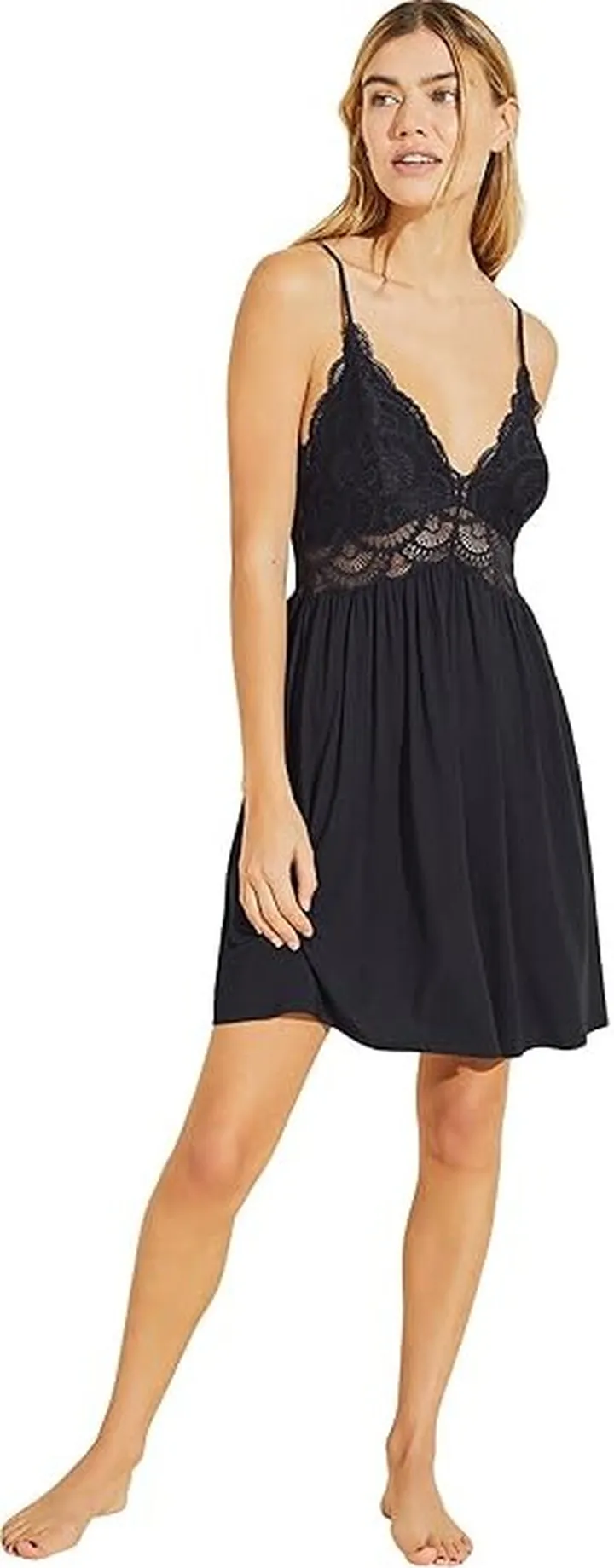 Eberjey Mariana Mademoiselle Chemise (Black) Women's Pajama