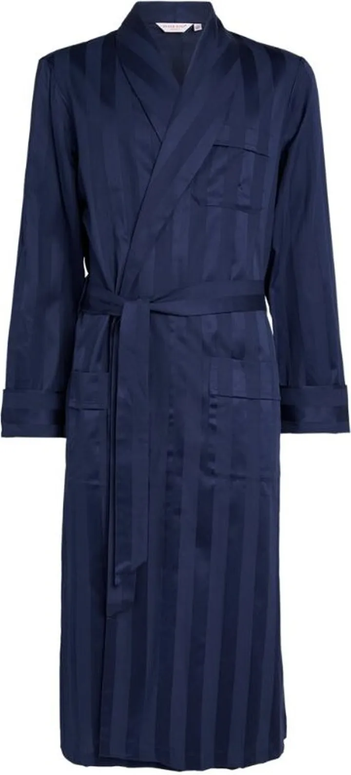 Derek Rose Dr Robe Cttn Satin Stripe