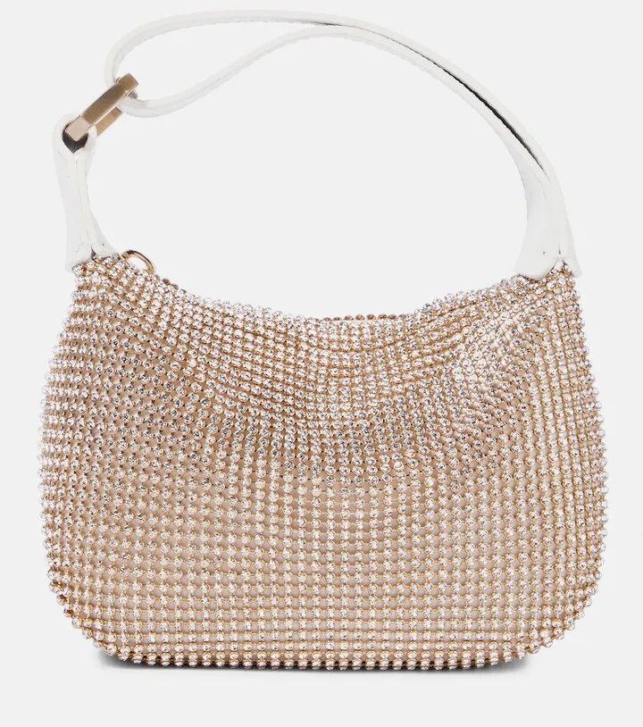 Moonbag Mini embellished leather clutch