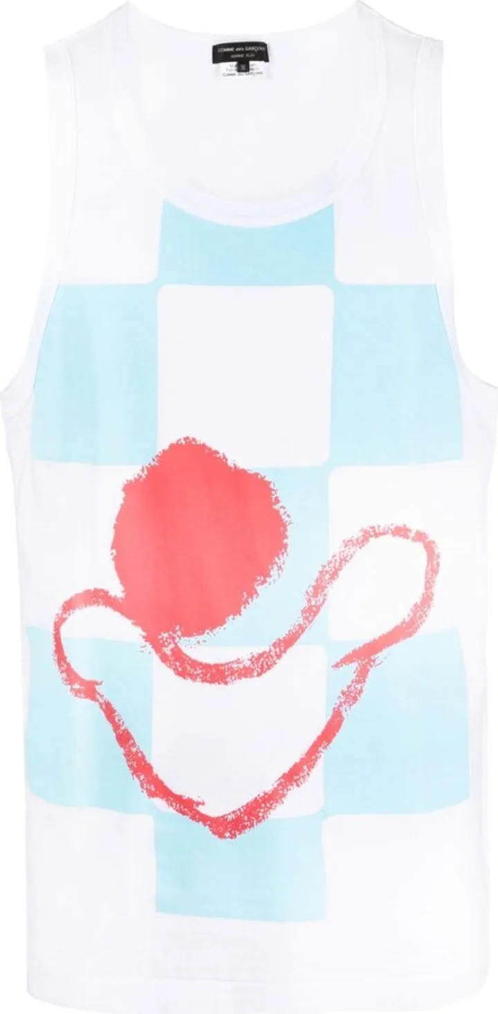 Graphic-Print Cotton Tank Top