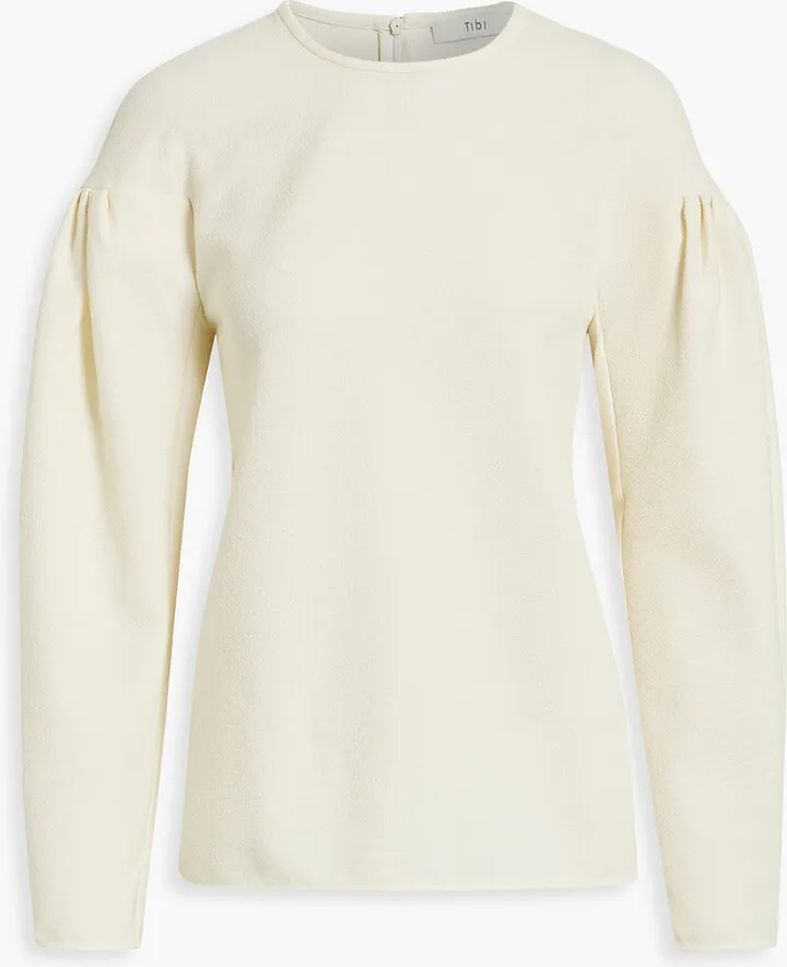 Gathered crepe blouse