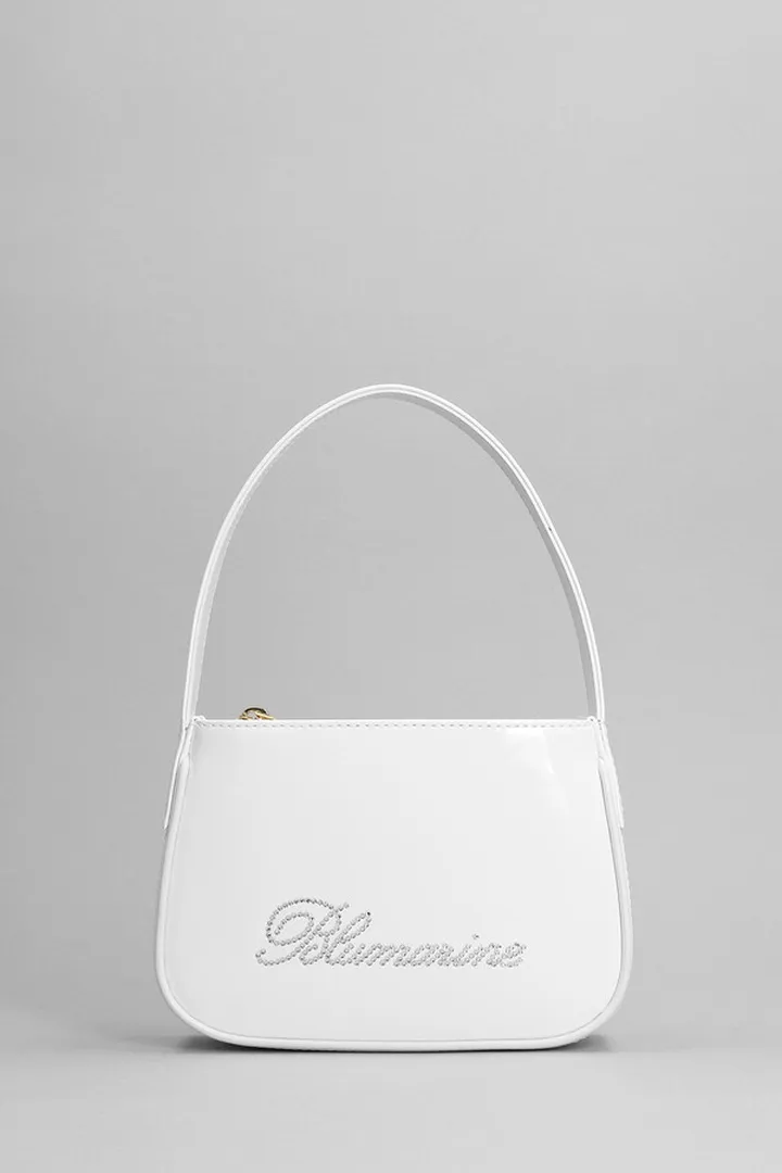 Hand Bag In White Patent Leather